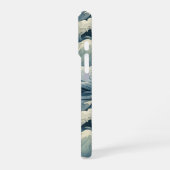 Japanese Waves Pattern Monogrammed iPhoneケース (左側面)