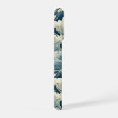 Japanese Waves Pattern Monogrammed iPhoneケース (右側面)