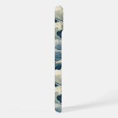 Japanese Waves Pattern Monogrammed iPhoneケース (右側面)