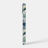 Japanese Waves Pattern Monogrammed iPhone 15ケース (左側面)