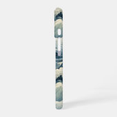 Japanese Waves Pattern Monogrammed iPhone 16ケース (左側面)