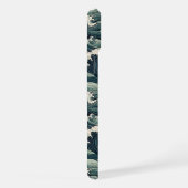 Japanese Waves Print Monogrammed iPhoneケース (右側面)