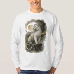 【Japanese White Tiger Long Sleeve T-Shirt】 Tシャツ