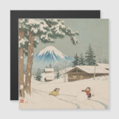 Japanese  winter  landscape - magnetic card (正面/裏面)