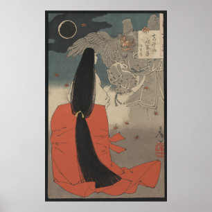 Japanese Woman and Wizard at Mount Manno ポスター