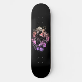 Japanese woman dancing in flowers Skateboard Deck スケートボード