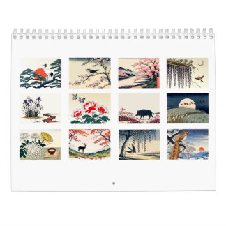 Japanese Woodblock Print Four Seasons カレンダー