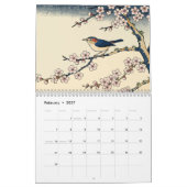 Japanese Woodblock Print Four Seasons カレンダー (2月 2027)