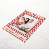 Japanese Yagasuri Pattern Photo Holiday Card 箔シーズンカード (回転した状態)