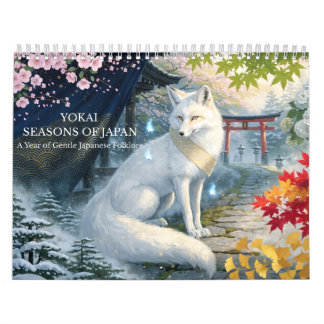 Japanese Yokai Four Seasons Fantasy Art カレンダー