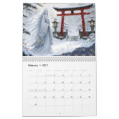 Japanese Yokai Four Seasons Fantasy Art カレンダー (2月 2027)
