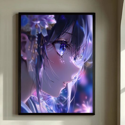 Japanese Yukata Girl, Mesmerizing Eyes ポスター