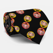 "Japanese Zen Daruma & Kanji – Never Give Up" ネクタイ (ロール)