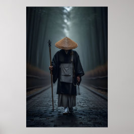 Japanese Zen Monk ポスター