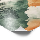 Japaneses Art - Misty Mountain Lake Reflection フォトプリント (角)