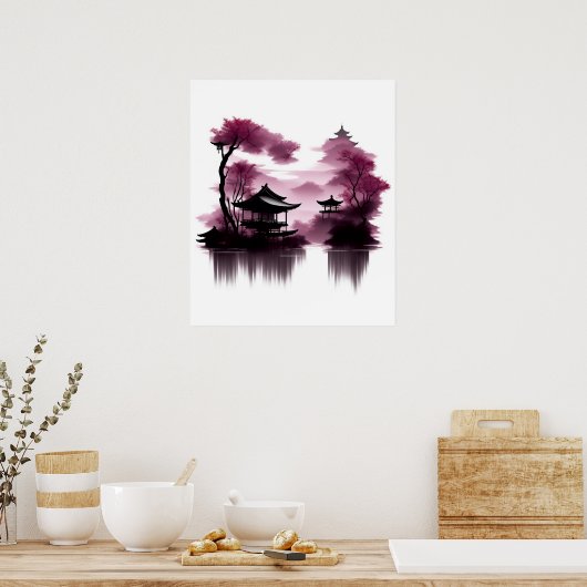 Japanische Landschaft - ポスター (キッチン)