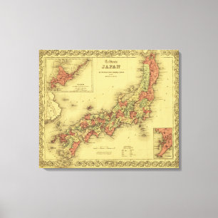 JapanPanoramic MapJapan キャンバスプリント