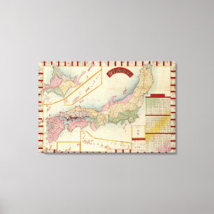 JapanPanoramic MapJapan キャンバスプリント