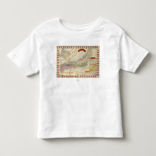 JapanPanoramic MapJapan トドラーTシャツ