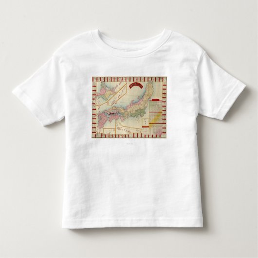 JapanPanoramic MapJapan トドラーTシャツ (正面)