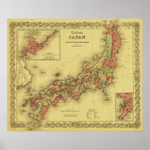 JapanPanoramic MapJapan ポスター