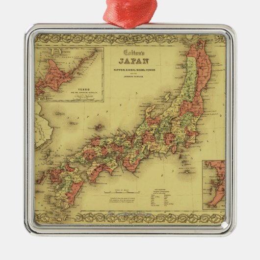 JapanPanoramic MapJapan メタルオーナメント (正面)