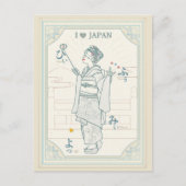 Japan's ancient capital and cute maiko. ポストカード (正面)