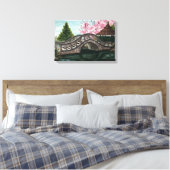 Japenese Garden Stretched Canvas Print キャンバスプリント (インサイチュ (寝室))