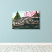 Japenese Garden Stretched Canvas Print キャンバスプリント (インサイチュ (ウッドフロア))