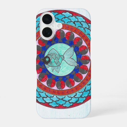 Japon Mandala 002 iPhone 16ケース (裏面)