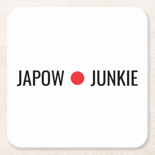 Japow Junkie  スクエアペーパーコースター (正面)