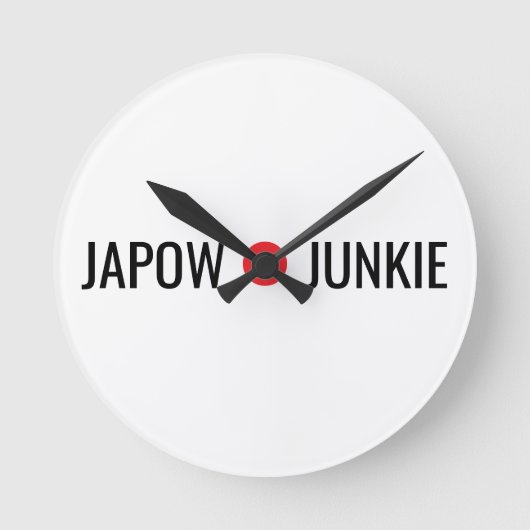 Japow Junkie ラウンド壁時計 (正面)
