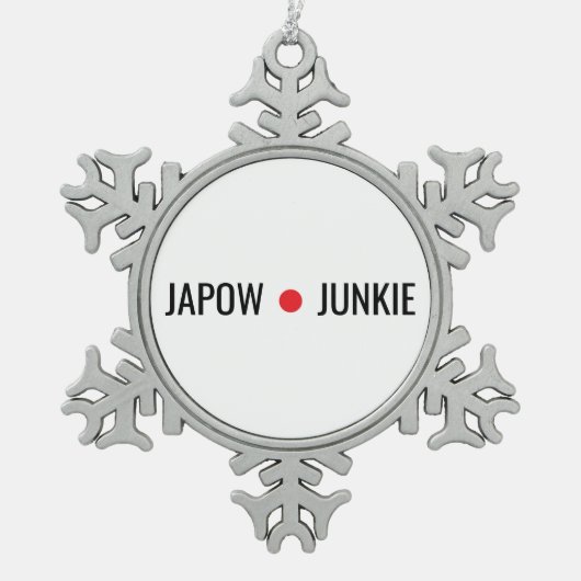 JAPOW / Snow Culture Keychain スノーフレークピューターオーナメント (正面)
