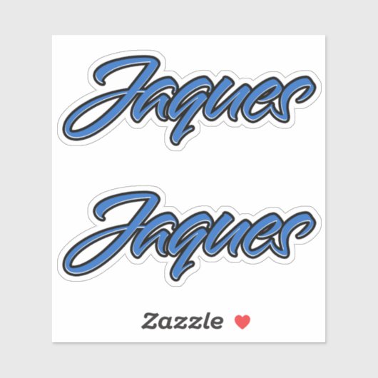 Jaques Name blue Aufkleber Sticker Stickerset シール (シート)