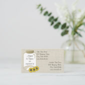 Jarおよびsunflowersブライダル登録カード エンクロージャーカード (スタンド正面)