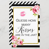 Jarのキス数 – ブライダルシャワーゲーム (正面/裏面)