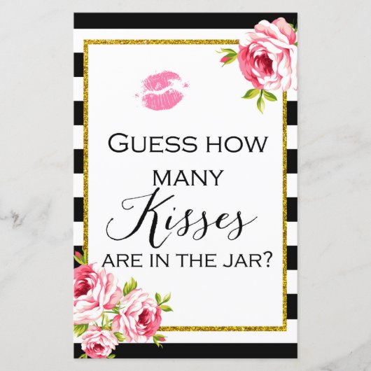Jarのキス数 – ブライダルシャワーゲーム (正面)
