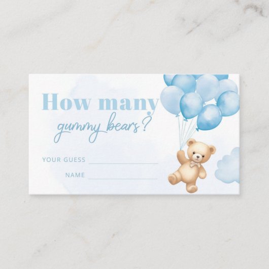 jarの青いバルーンに入っているグミベアの数 エンクロージャーカード (正面)