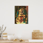 Jarエイリアンの不気味な抽象芸術SFアート ポスター (キッチン)