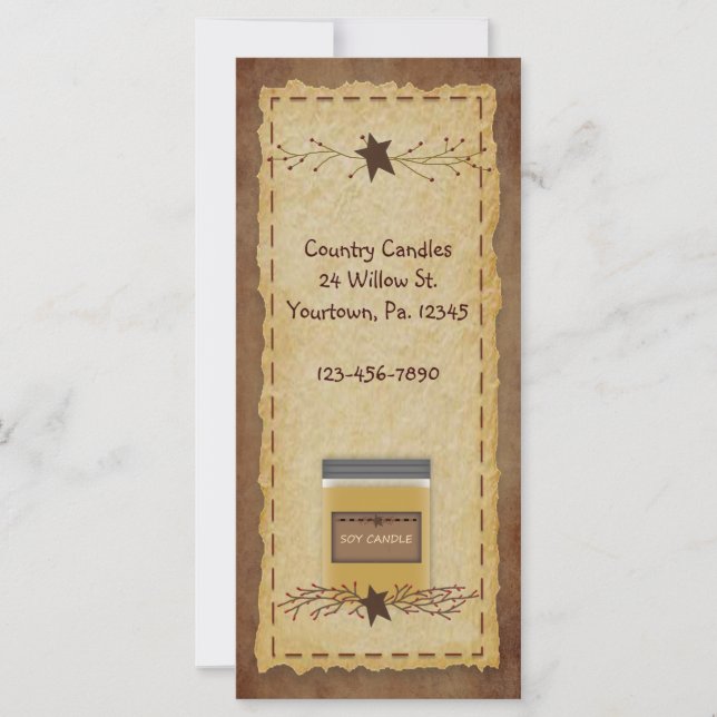 Jarキャンドルラックカードブックマーク (正面)