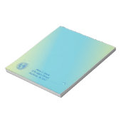 JARグラデーションのパーソナライズされた背景にホタル ノートパッド (回転)