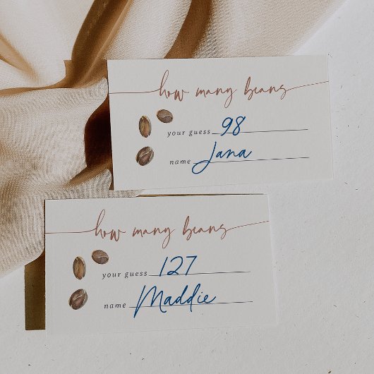 Jarゲームカードに入っているコーヒー豆の数 エンクロージャーカード