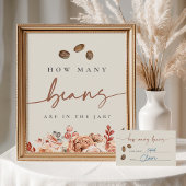 Jarゲームサインに入っているコーヒー豆の数 ポスター