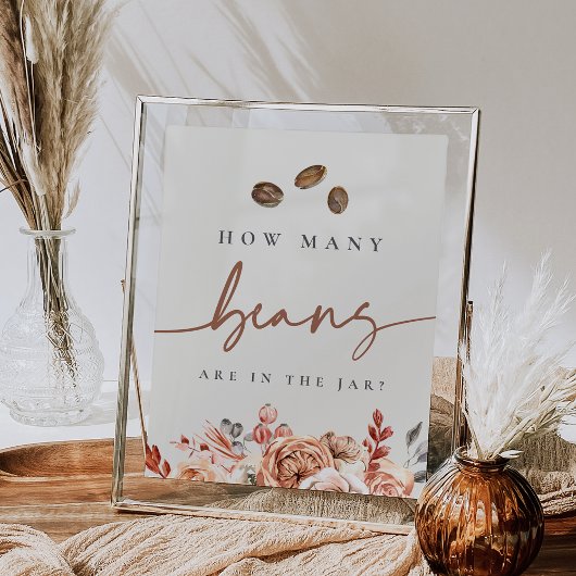 Jarゲームサインに入っているコーヒー豆の数 ポスター