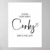 Jarサインブライダルシャワー内のコルク数 ポスター (正面)