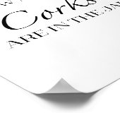 Jarサインブライダルシャワー内のコルク数 ポスター (角)