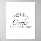 Jarサインブライダルシャワー内のコルク数 ポスター (正面)