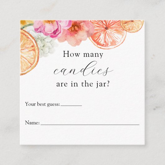 Jarシャワーゲームに含まれる数 エンクロージャーカード (正面)