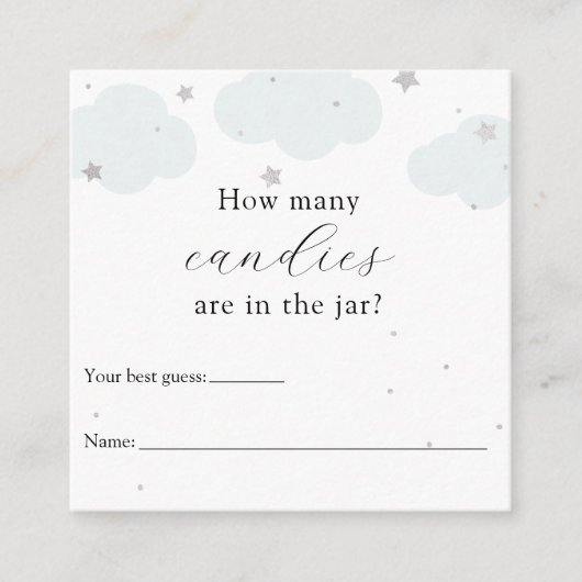 Jarシャワーゲームのエンクロージャカードに含まれている数 エンクロージャーカード (正面)