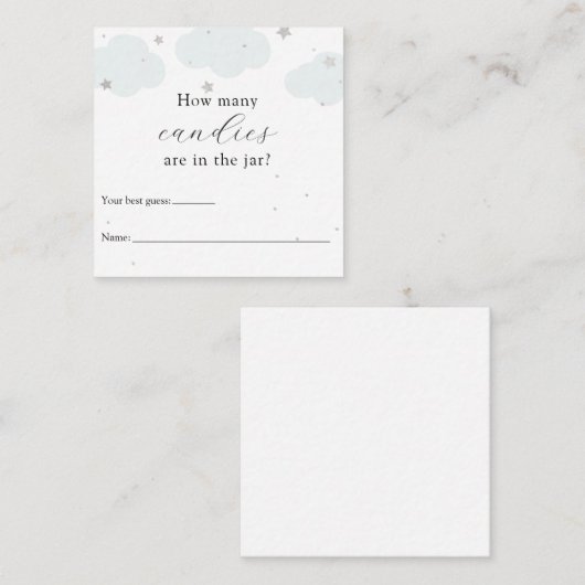 Jarシャワーゲームのエンクロージャカードに含まれている数 エンクロージャーカード (正面/裏面)